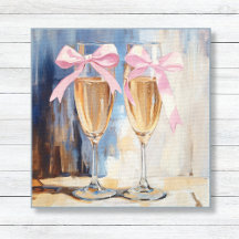 Champagner mit rosa Bows Einmaliges Brautparty