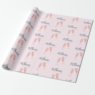 Champagner mit rosa Goldcreme Geschenkpapier