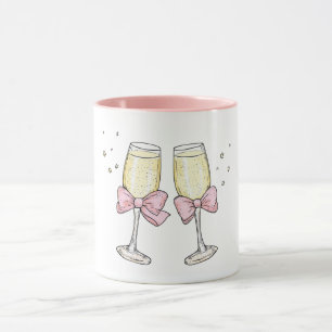 Champagner mit Schleifen Prost Tasse