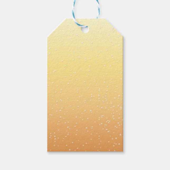 Champagner mit Tiny Bubbles Geschenkanhänger (Vorderseite)