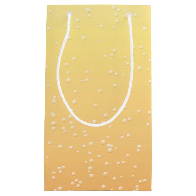 Champagner mit Tiny Bubbles Kleine Geschenktüte (Vorderseite)