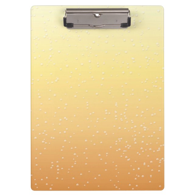 Champagner mit Tiny Bubbles Klemmbrett (Vorderseite)
