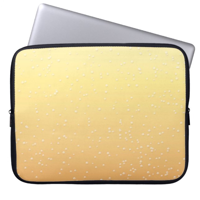 Champagner mit winzigen Bläschen Kunst Laptopschutzhülle (Vorderseite)