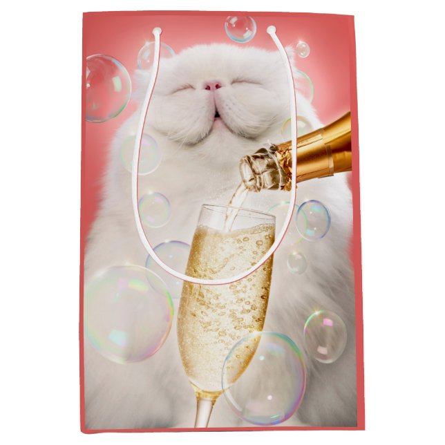 Champagner Mittlere Geschenktüte (Vorderseite)