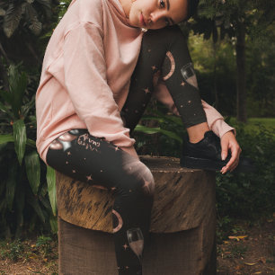 Champagner Neujahr feiern Rose Gold Leggings