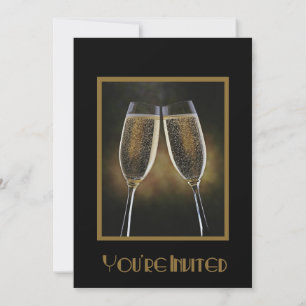 Champagner-Neujahrsfest-Party Einladung