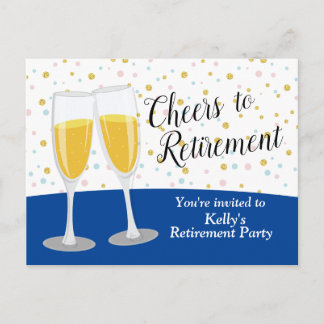 Champagner-Party Einladungspostkarte