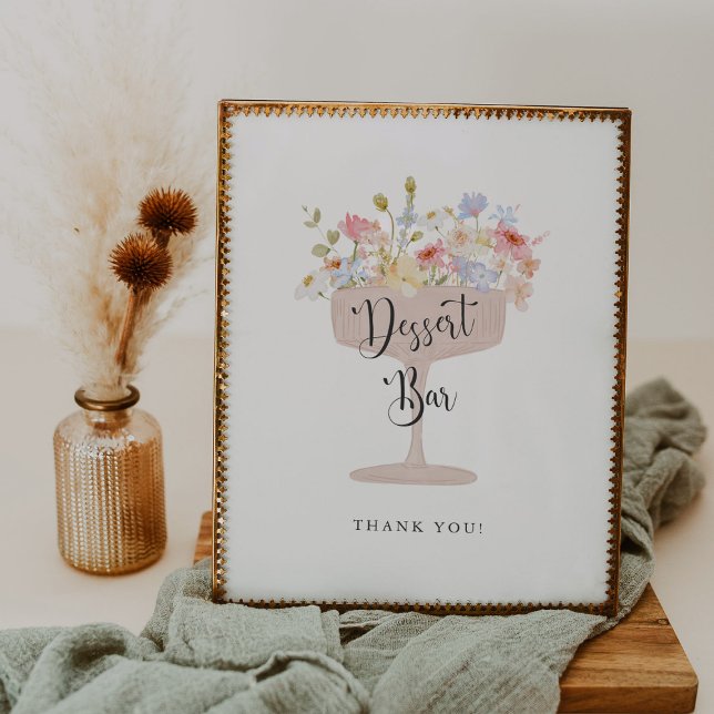 Champagner Petals und Prosecco Dessert Bar Sign Poster (Von Creator hochgeladen)