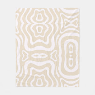 Champagner Pink Abstrakt Wave Muster Fleecedecke
