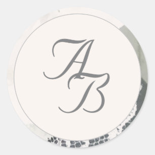 Champagner-Pink Lace Wedding Runder Aufkleber