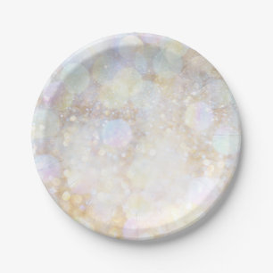 Champagner-Regenbogen-Bokeh-Glitter-Glam-Party Pappteller