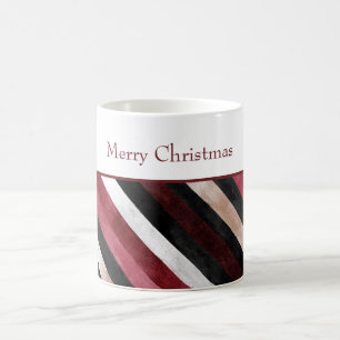 Champagner Rosa Burgund Schwarz Streifen Kaffeetasse