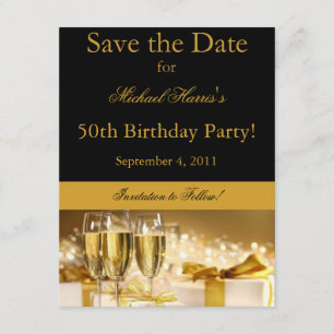 Champagner Save the Date Einladung