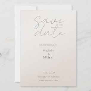 Champagner Schimmer Hochzeit Minimalistisch Modern Save The Date