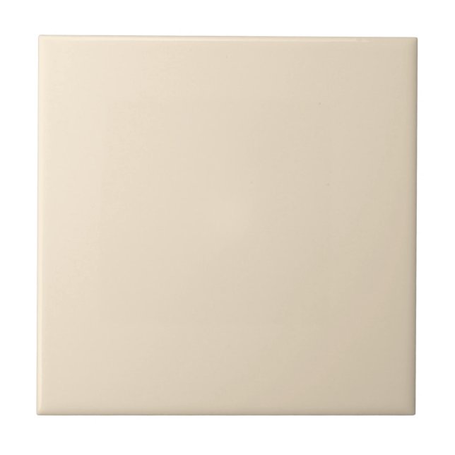 Champagner Schlichte Solid Color Keramik Tile Fliese (Vorderseite)
