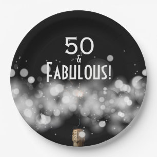 Champagner & Sparkler 50 & Fabulous Paper Teller