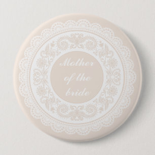 Champagner-Spitze-Mutter-der-Braut-Anstecknadel Button