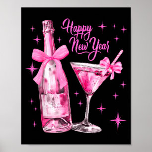 Champagner Swea Martini Coquette Frohes Neues Jahr Poster