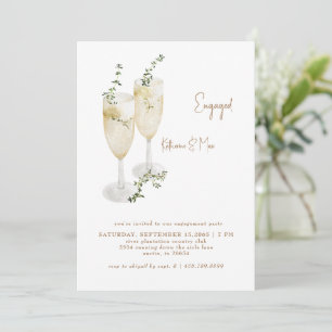 Champagner Toast Foliage Party II Einladung