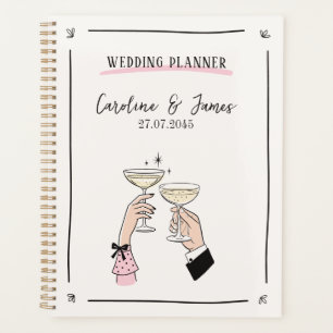 Champagner Toast Hochzeitsplaner Planer