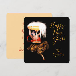 Champagner Toast Neujahr Feiertagskarte