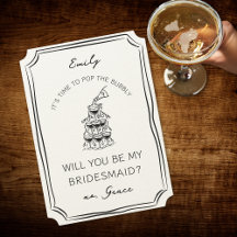 Champagner Tower Bubbly Bridesmaid Vorschlag