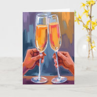 Champagner-Trinkspruch | Feiernde Aquarellmalerei