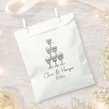 Champagner-Turm-Doodle mit individuellem Namen zur