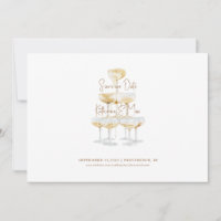 Champagner-Turm-Hochzeit Rettet unser Datum
