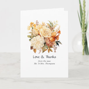 Champagner und Elfenblüten Hochzeit Dankeskarte