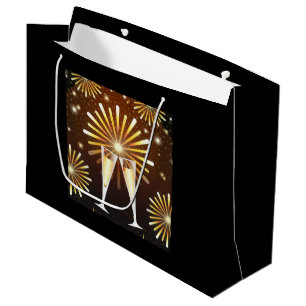 Champagner- und Feuerwerk-Feier Große Geschenktüte