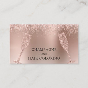 Champagner und Haarfärbemittel Rose Gold Fossil Gl Visitenkarte