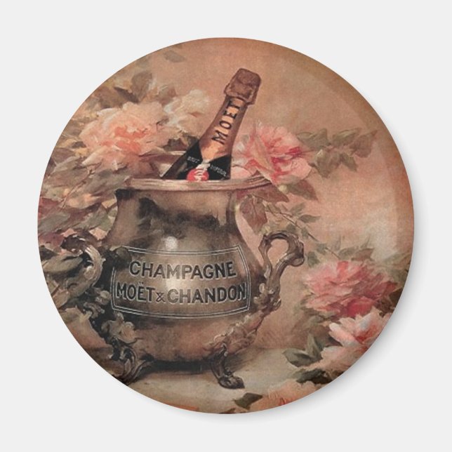 Champagner und Rose Magnet (Vorne)