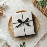 Champagner und weiße weiße Streifen Geschenkpapier<br><div class="desc">Pastell Champagner und Weißwein,  horizontal gestreiftes Schleifpapier</div>