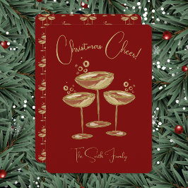 Champagner-Weihnachtskarte Feiertagskarte
