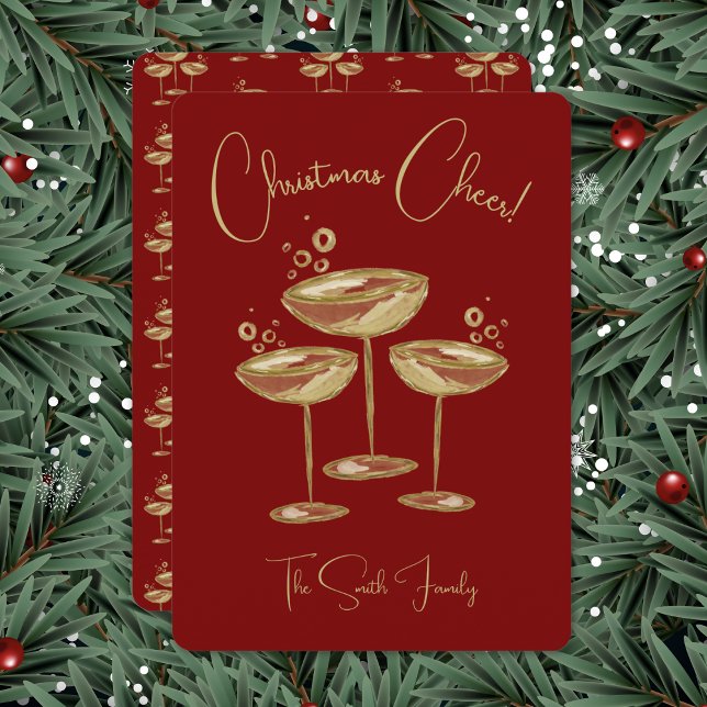 Champagner-Weihnachtskarte Feiertagskarte (Von Creator hochgeladen)
