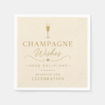Champagner-Wünsche Cocktailservietten