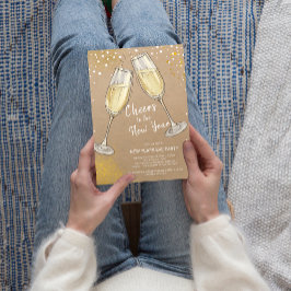 Champagner zum Neujahrsfest - Party Einladung