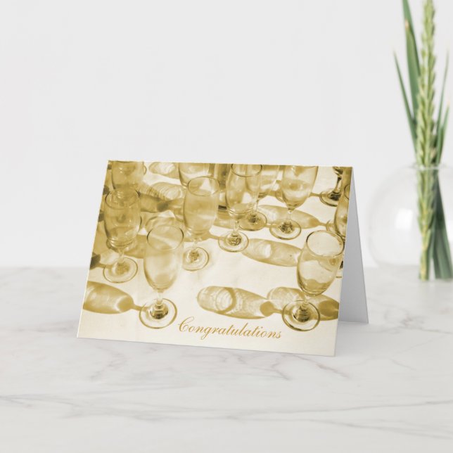 Champagnerbrille Glückwunschkarte Karte (Vorderseite)