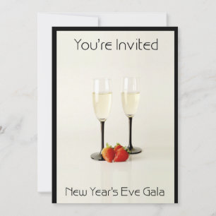 Champagnerbrille Neujahrsfeierliche Party Einladun Einladung