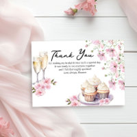 Champagnerbrille und Cupcakes Rosa Blume