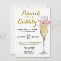 Champagnerbrunch und Brautparty mit Blasen