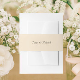 Champagnerfarbe Einfache, stilvolle Namenssache Einladungsbanderole