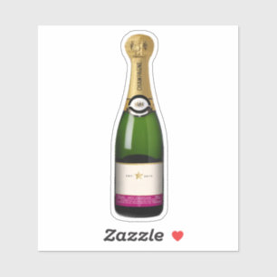 Champagnerflasche Aufkleber