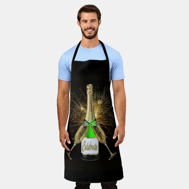 Champagnerflasche Celebrate  Schürze (Getragen)