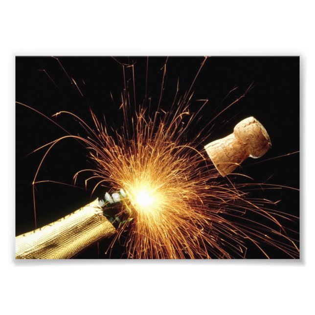 Champagnerflasche Silvester Fotodruck (Vorne)