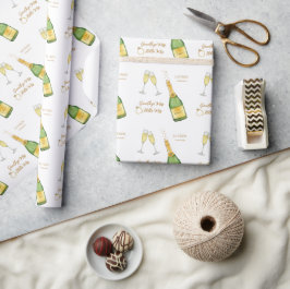 Champagnerflasche und Brautparty Geschenkpapier