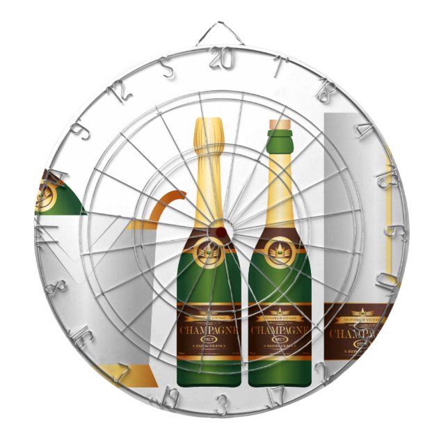 Champagnerflaschen Dartscheibe (vorne)