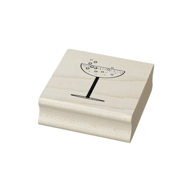 Champagnerglas-Briefmarke Gummistempel (Stempel)