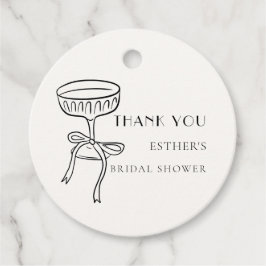 Champagnerglas mit Bow-Brautparty Vielen Dank Geschenkanhänger